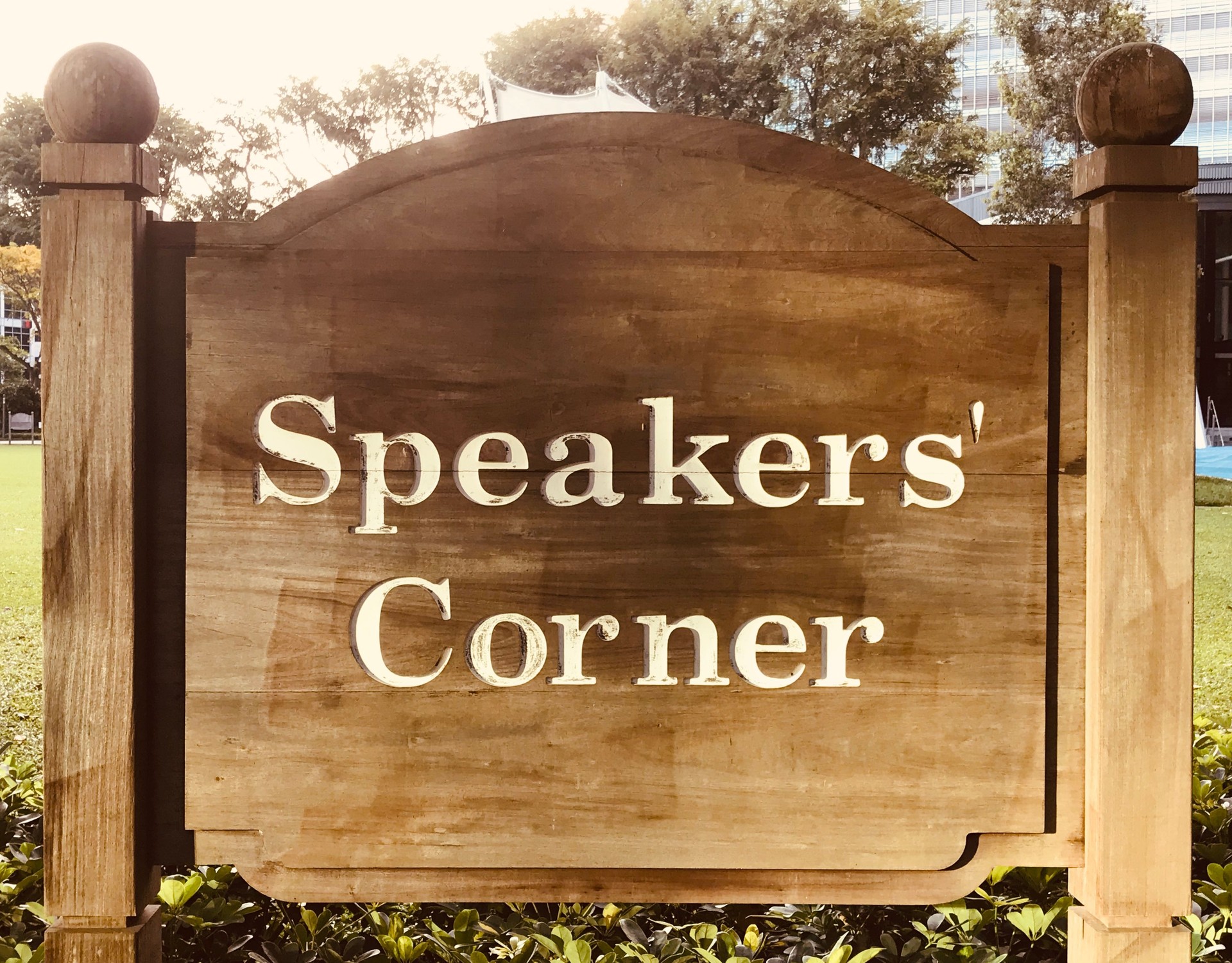 Speakers corner in Singapore